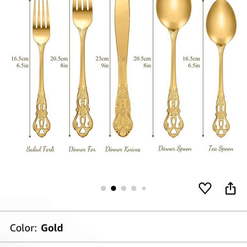 Gold Flatware Set